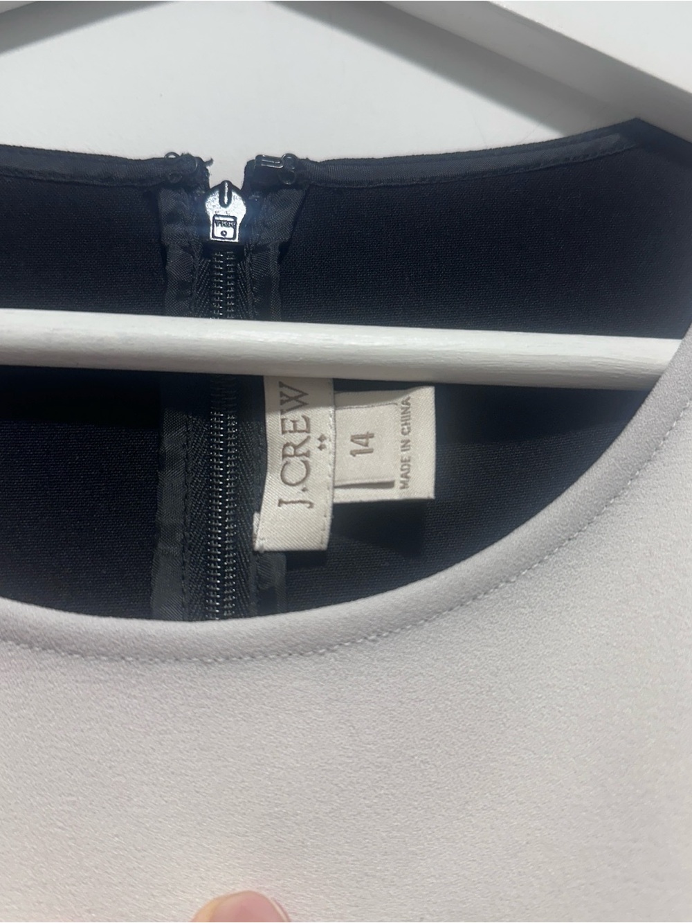 J. Crew Black and White Scalloped Mini Dress size 14 - Picture 6 of 10